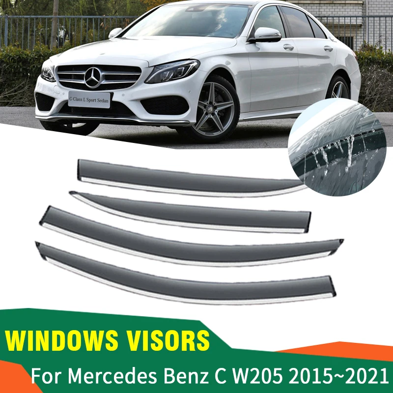 Car Window Visor For Mercedes Benz C W205 Accessories C200 C250 C300