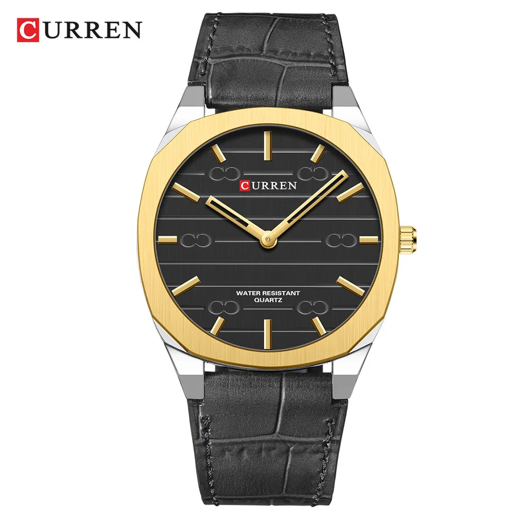Curren 8480 Casual Fashion Men's Quartz Watch Brand Leather Strap