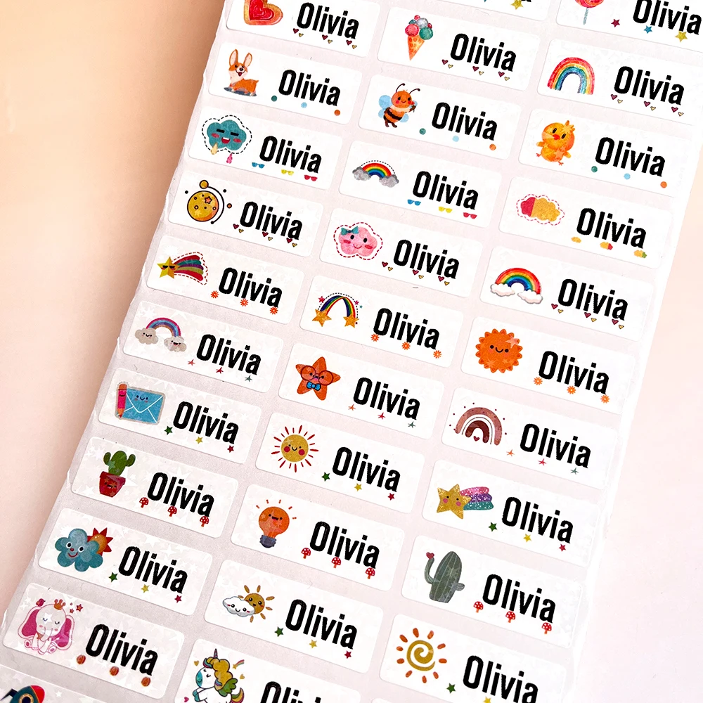 Etiqueta Adhesiva Con Nombre, Pegatinas Personalizadas, Etiquetas Personalizadas Impermeables Papeleria Escolar Para Ninos Botella De Agua Lapiz Dinosau Tan Jianjun Unisex