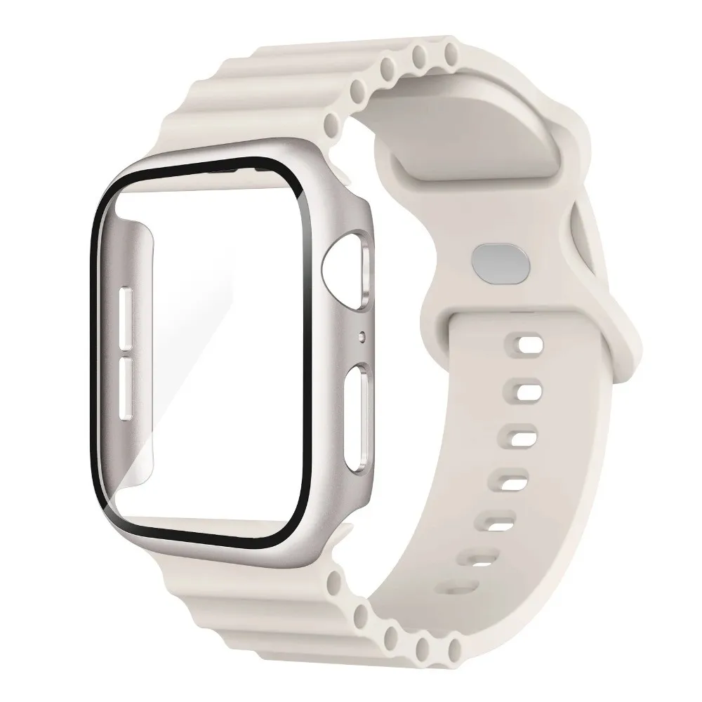 Premium Glass Case with Silicone Band - Stylish Protective Bracelet