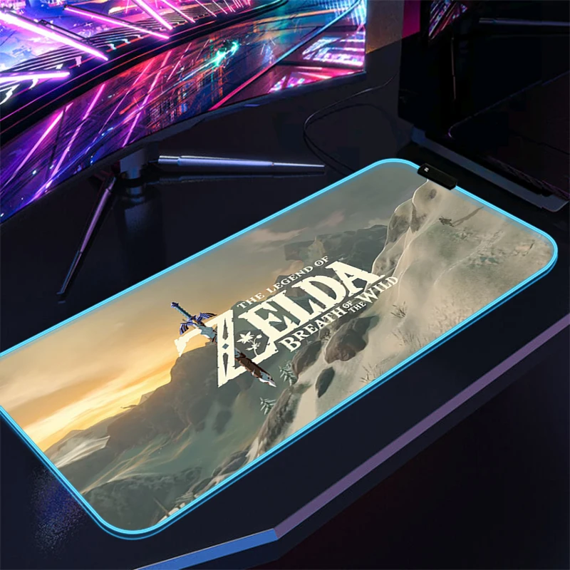 Zelda-Rgb ִϸ̼ 콺 е, Led Ʈ ũ Ʈ, Pc, ̸ ׼, Ű, Xxl,  , Ȯ ȣ 콺