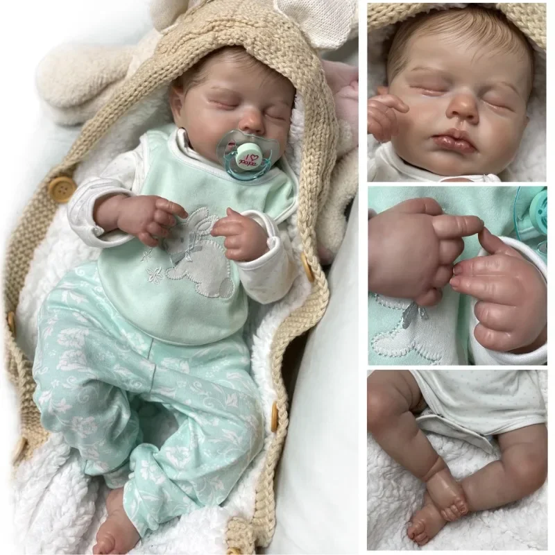 

19" LouLou Reborn Dolls Realistic Bebe Reborn Toy For Children's Gift Boneca Renascida Brinquedo Bebe Para Crianças