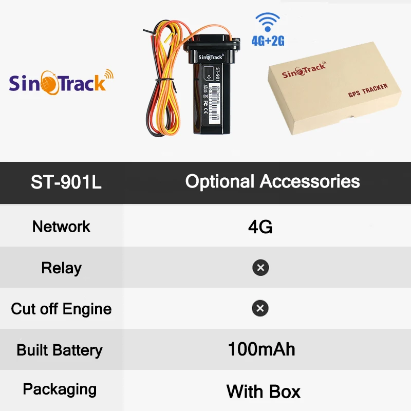 4G Mini Tracker  ST-901L Waterproof Builtin Battery GPS for Car vehicle gps device motorcycle with online tracking software
