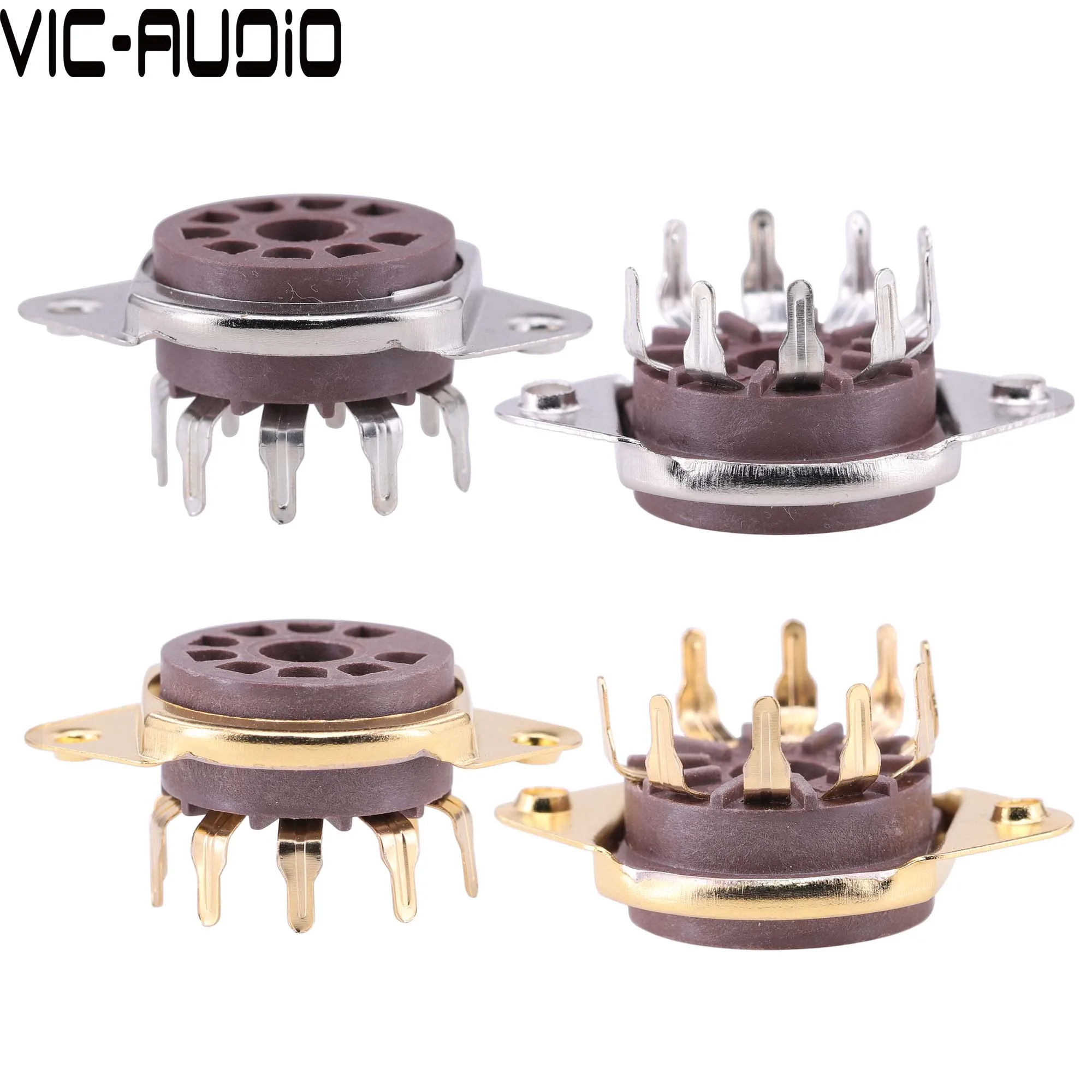 

Bakelite B9A 9Pin Valve Tube Socket GZS9-F For 12AX7 12AU7 6922 ECC83 EF86 EL84 ECC82 Vacuum Tube Vintage Amplifier Audio HIFI