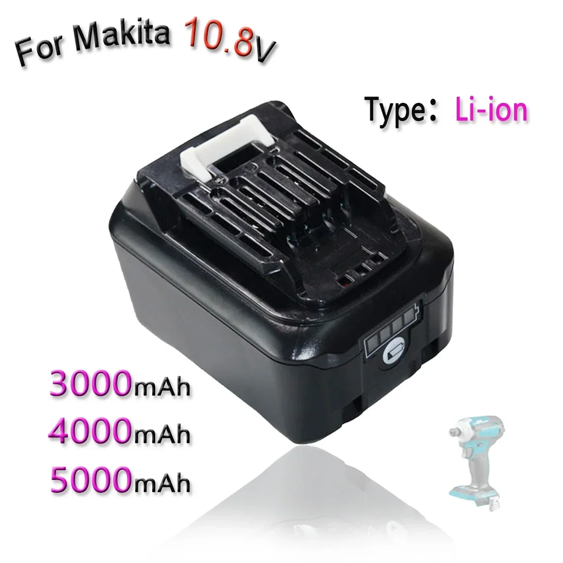 

10.8V 3.0/4.0/5.0Ah Li-ion Battery For Makita BL1021B BL1041B BL1015B BL1020B BL1040B DC10WD Cordless power Tools