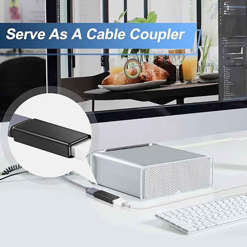 (3개입, 블랙 모델) USB-USB C 어댑터, USB-USB 어댑터 (남성-남성, 여성-여성)