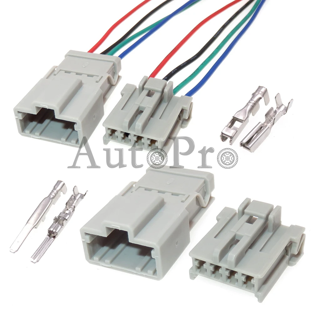 

1 Set 4 Hole 6098-0244 Car Replacement Starter Connector Part 6098-0243 Automotive Cable Socket Auto Oxygen Sensor Unsealed Plug