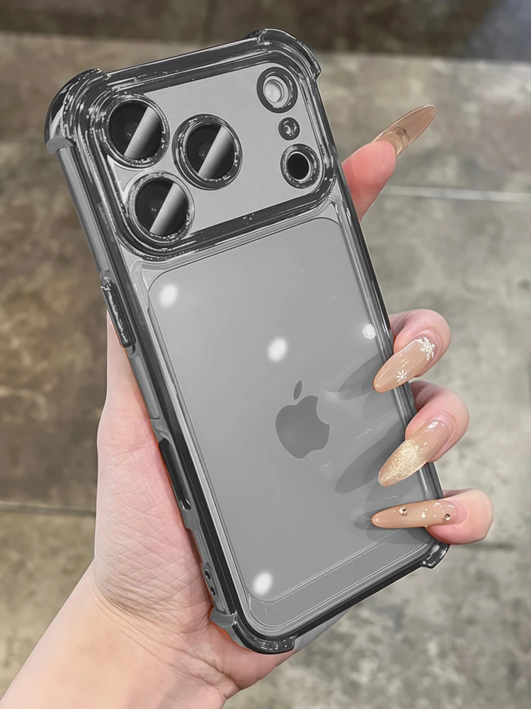 Shockproof Silicone Clear Plating Phone Case Cover