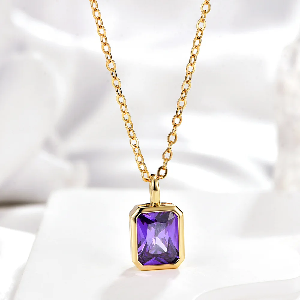 Personality Hiphop Multicolour Crystal Neckalce for Women Girls Chunky Square Zircon Gold Color Choker Party Gifts Jewelry Чокер