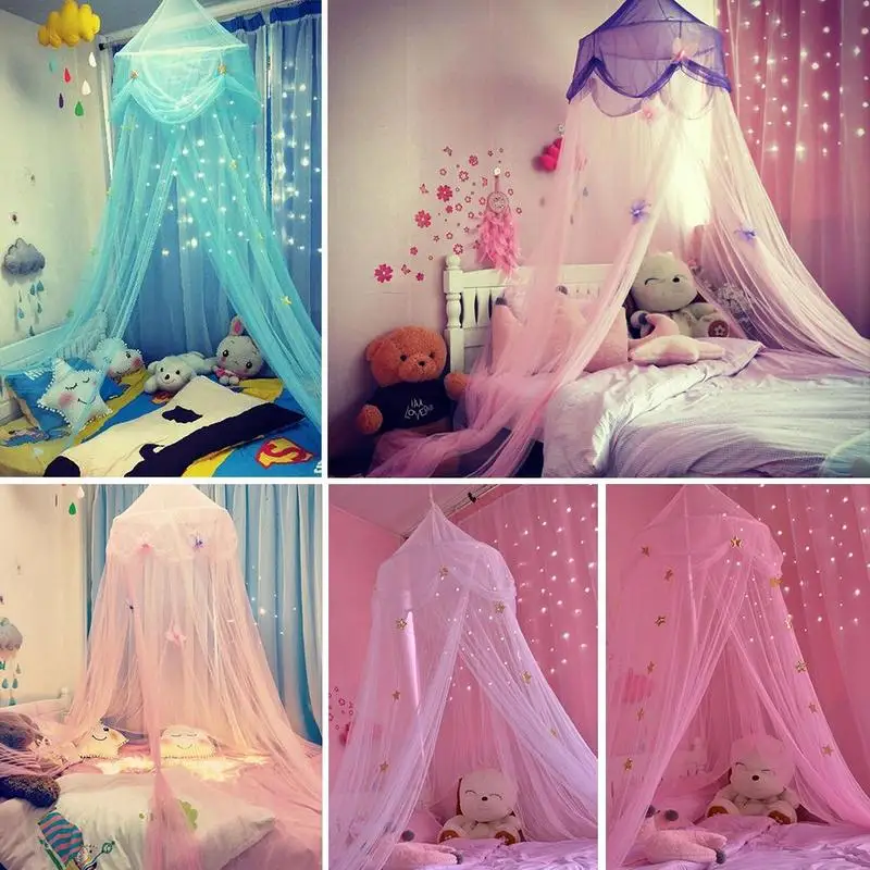 

Baby Crib Netting Princess Dome Bed Canopy Childrens Bedding Round Lace Mosquito Net For Baby Sleeping