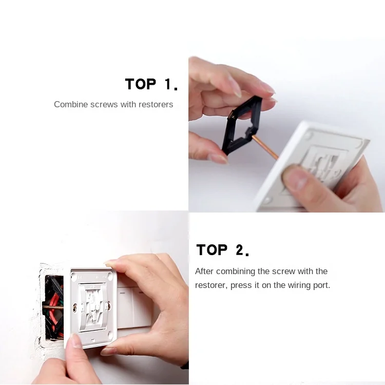 Description Picture 3 of item10PCS 86mm Cassette Repairer Dark Box Repair Screw Plug Switch Old Socket Boxes Replacement Fixed Wall Repair Box Support Rod