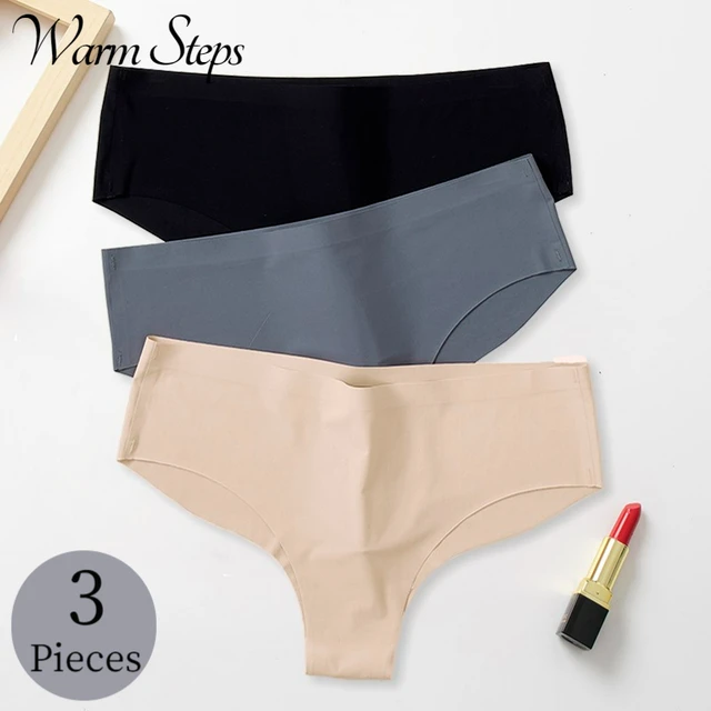 Warmsteps 3pcs/set Soft Women's Panties Plus Large Size Underwear Seamless  Ice Silk Underwear For Woman Lingerie Cotton Crotch - Panties - AliExpress