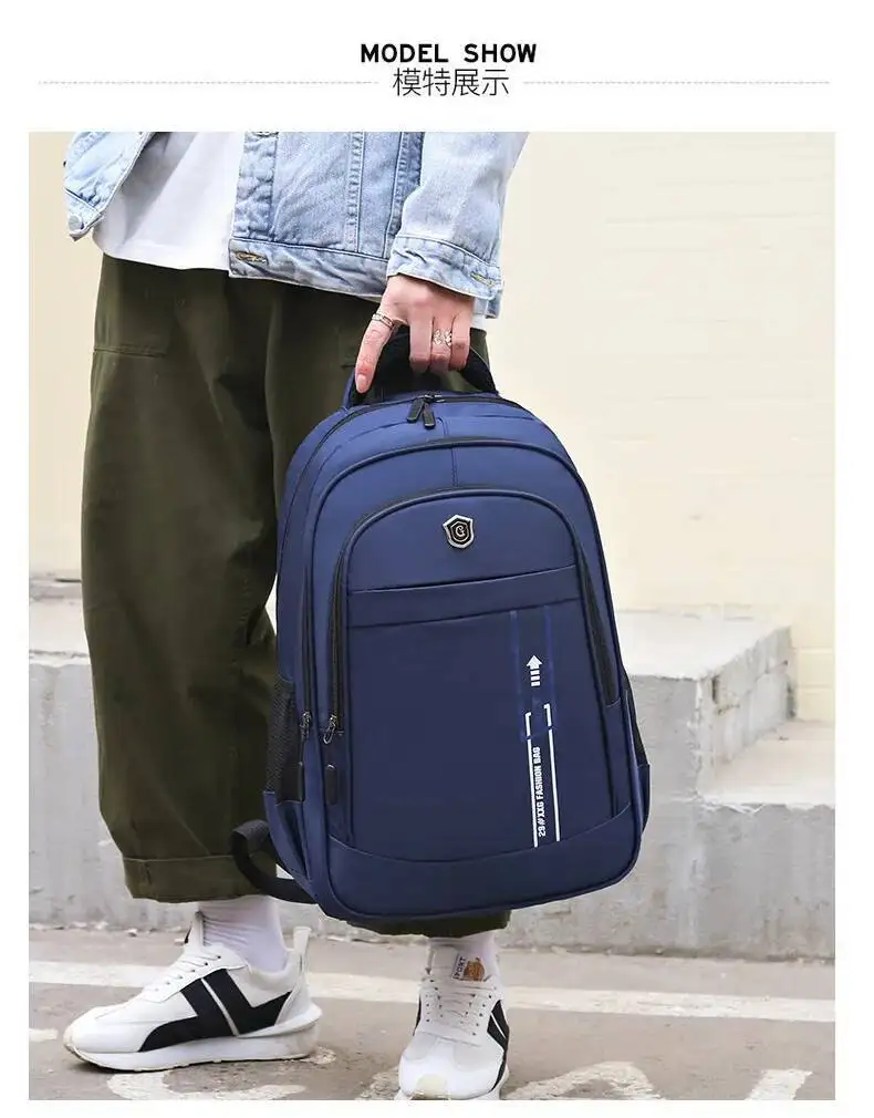 Männer Mode Pendeln Multi-fach Doppel Schulter Taschen Casual Laptop Tasche Outdoor Wandern Oxford Tuch Rucksack – Detail 14