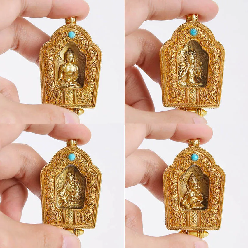 

Special Offer # TOP Multipurpose Exorcism Amulet Guru Rinpoche Tara Guanyin Buddha safety Jambhala fortune god Pendant talisman