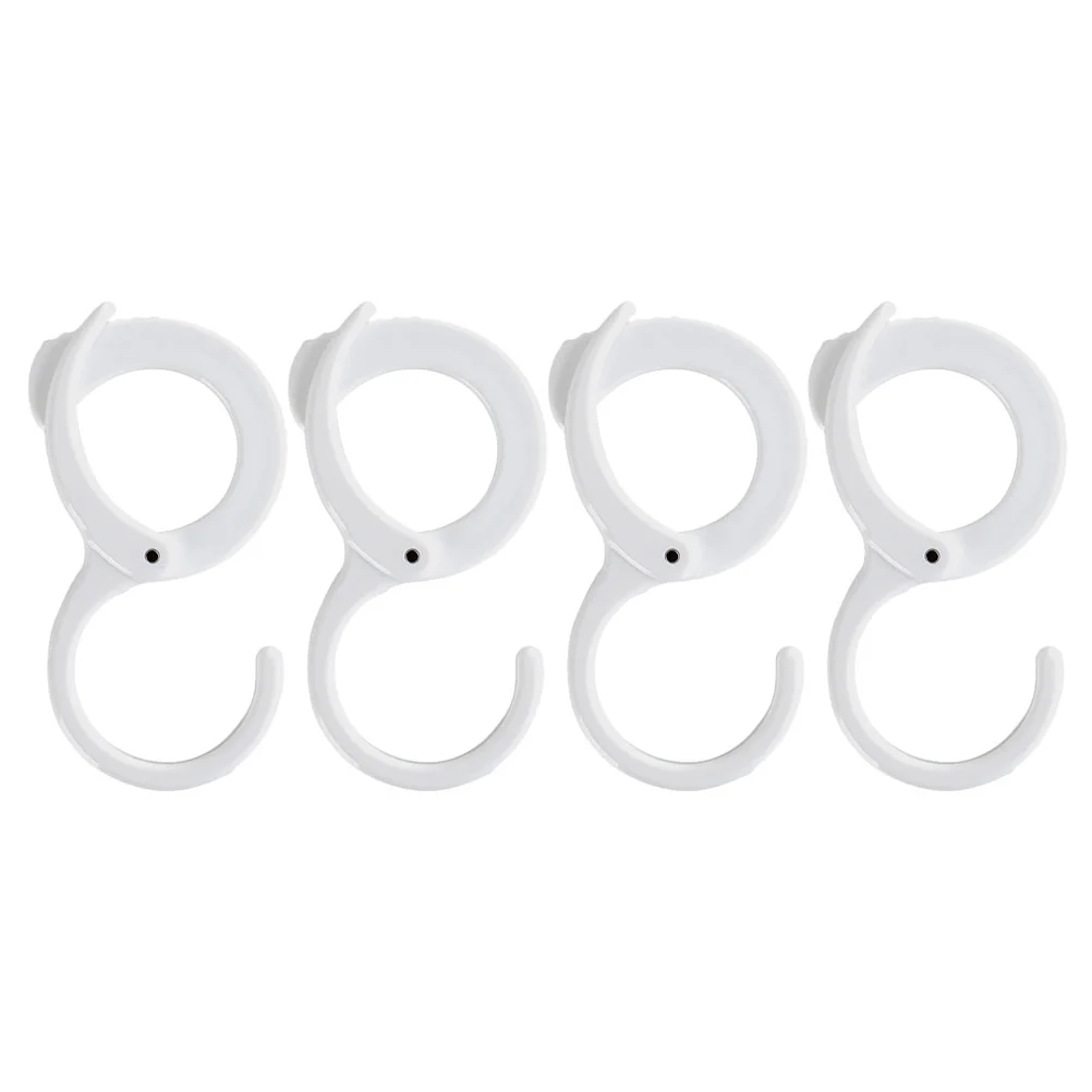 

4 Pcs Hook S-shaped Snap Kitchen Room Accessories Crafts Hooks Practical Clasp Buckle White Elastic