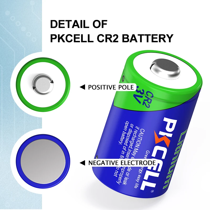 2PCS 3v 850mAh Lithium Battery CR2 CR15H270 for Digital Camera Photographic Device LED Flashlight