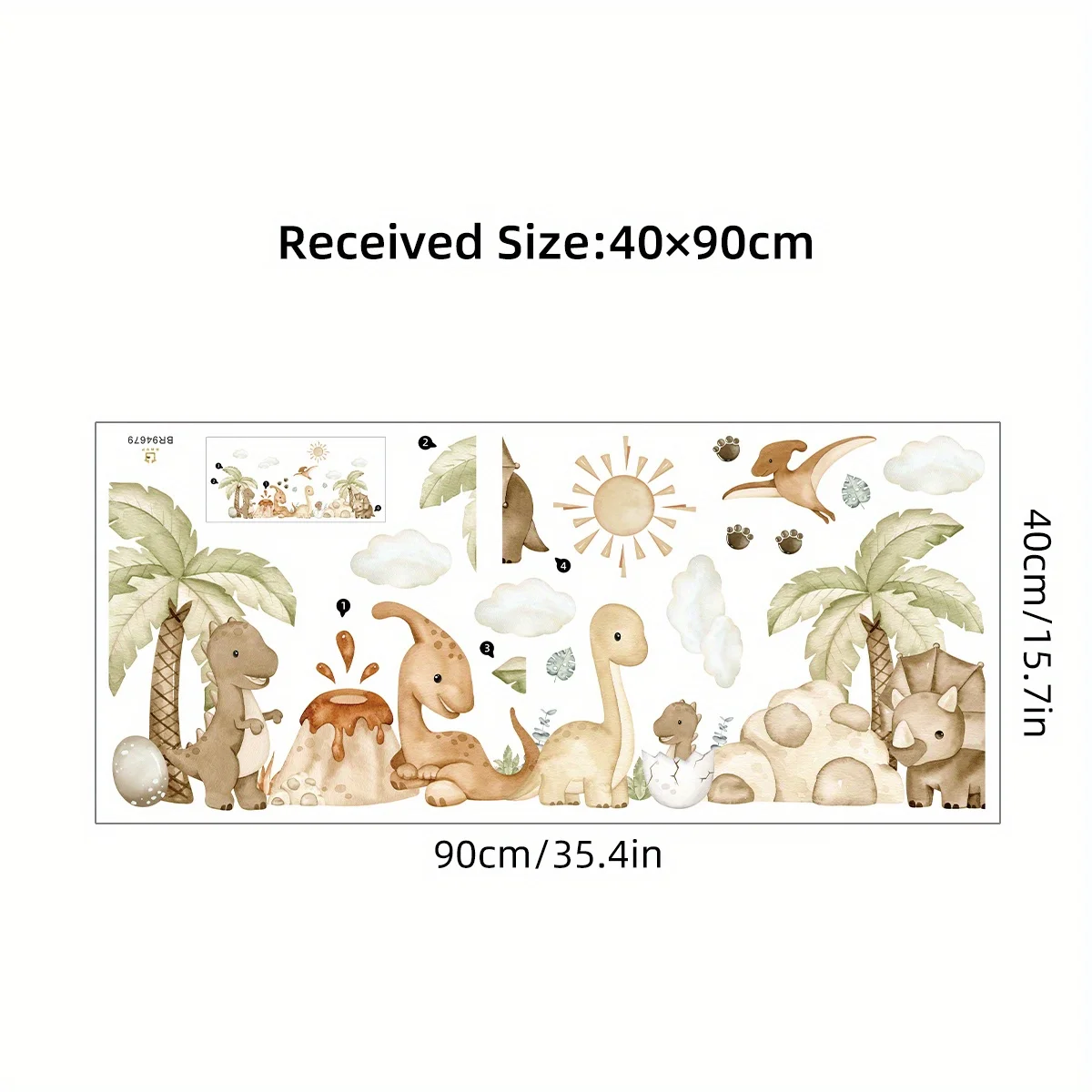 Cute Dinosaur Wall Stickers 6