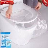 Disposable PE Toilet Seat Cover Mat Portable Safety Toilet Seat Pad for Travel Camping Hotel Toilet Paper Pad Bathroom Accessory 1