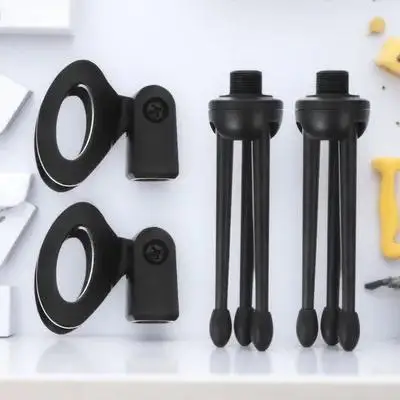 2Pcs 마이크 브래킷 미니 접이식 삼각대 데스크탑 마이크 홀더 범용 스탠드 안정적인 마이크 지원 팟캐스트용 오디오 액세서리