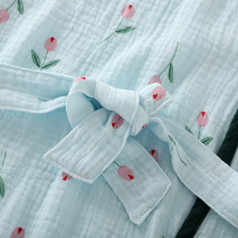 Women's multi-colors flower printing short sleeve bath towel bathrobe Sleepwear Nightgown Home