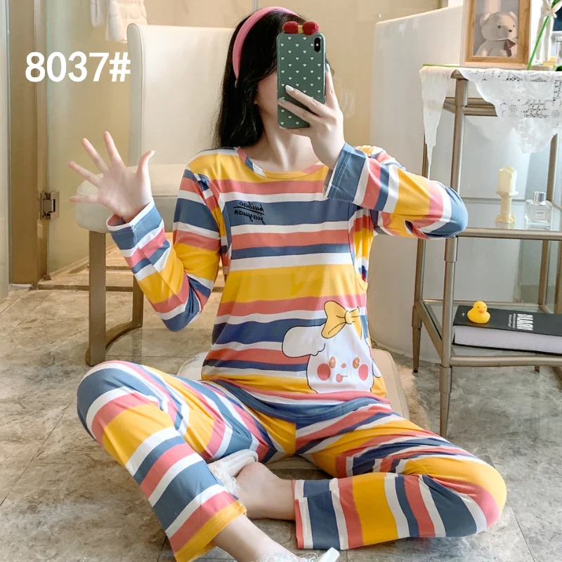 

Maternity Clothing Autumn Pregnancy Pajamas Set Long Sleeve Stripe Pregnant Homewear Nursing Pyjama Women Breastfeeding Outfit