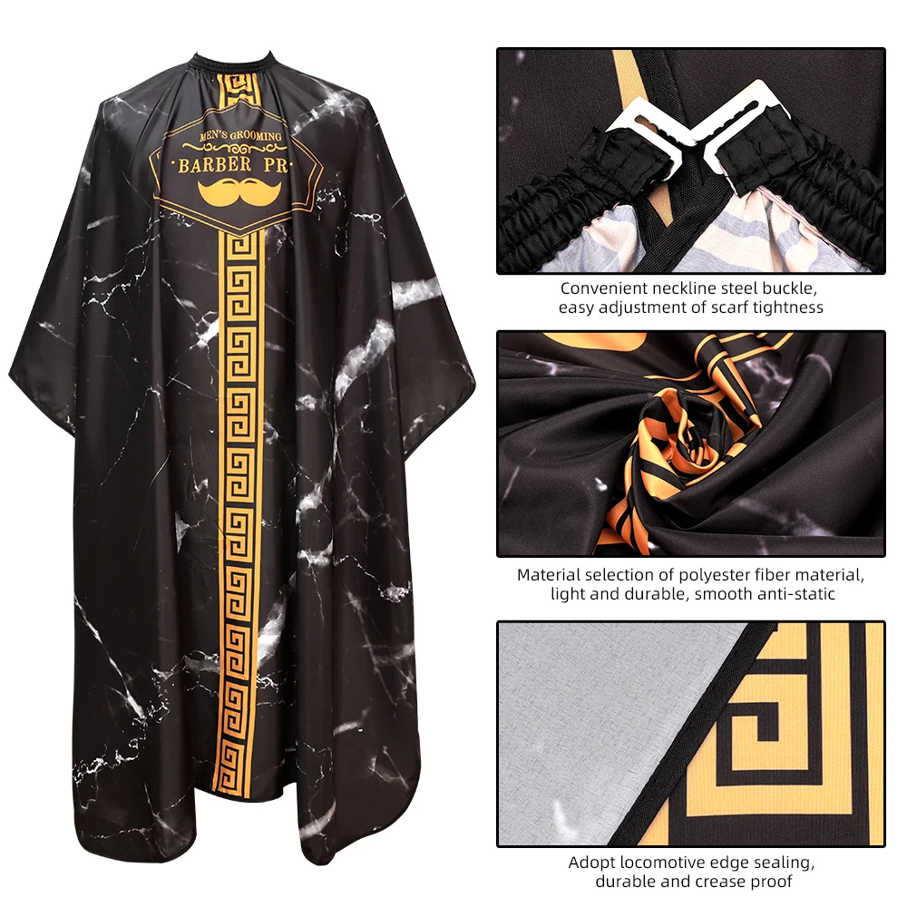 Haircut Cape Haircutting Waterproof Apron Kit Anti-Stain Durable Easy-Clean Cloth Neck Duster Brush Barber Shop Tools