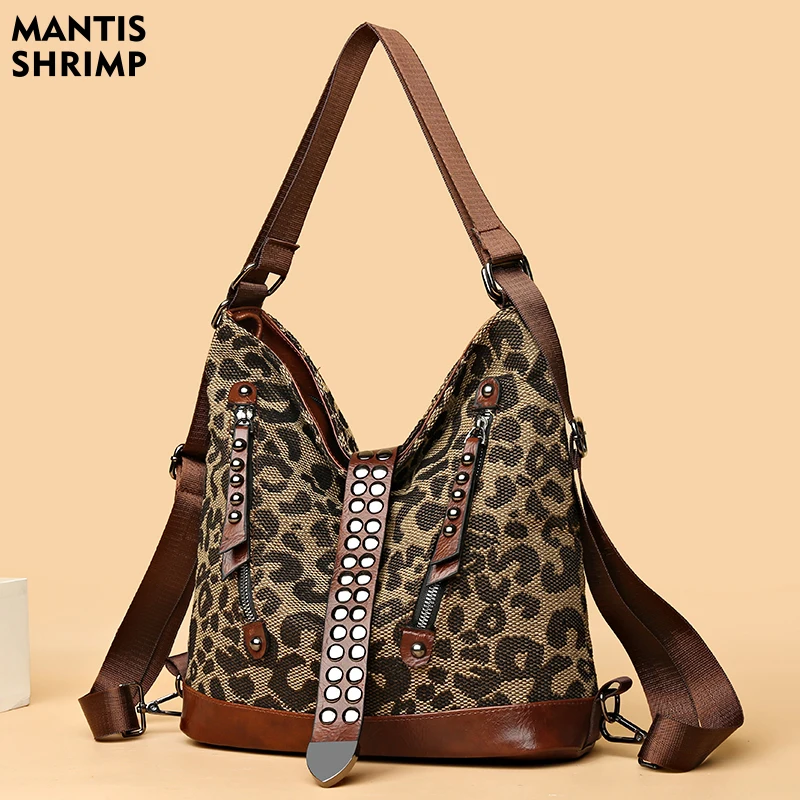 Bags for Women Leopard Print Multifunctional Backpack Women's 2022