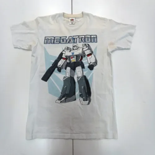 Megatron Comix Movie Poster T Shirt White S Size Sale 03M Maniche Lunghe O Corte