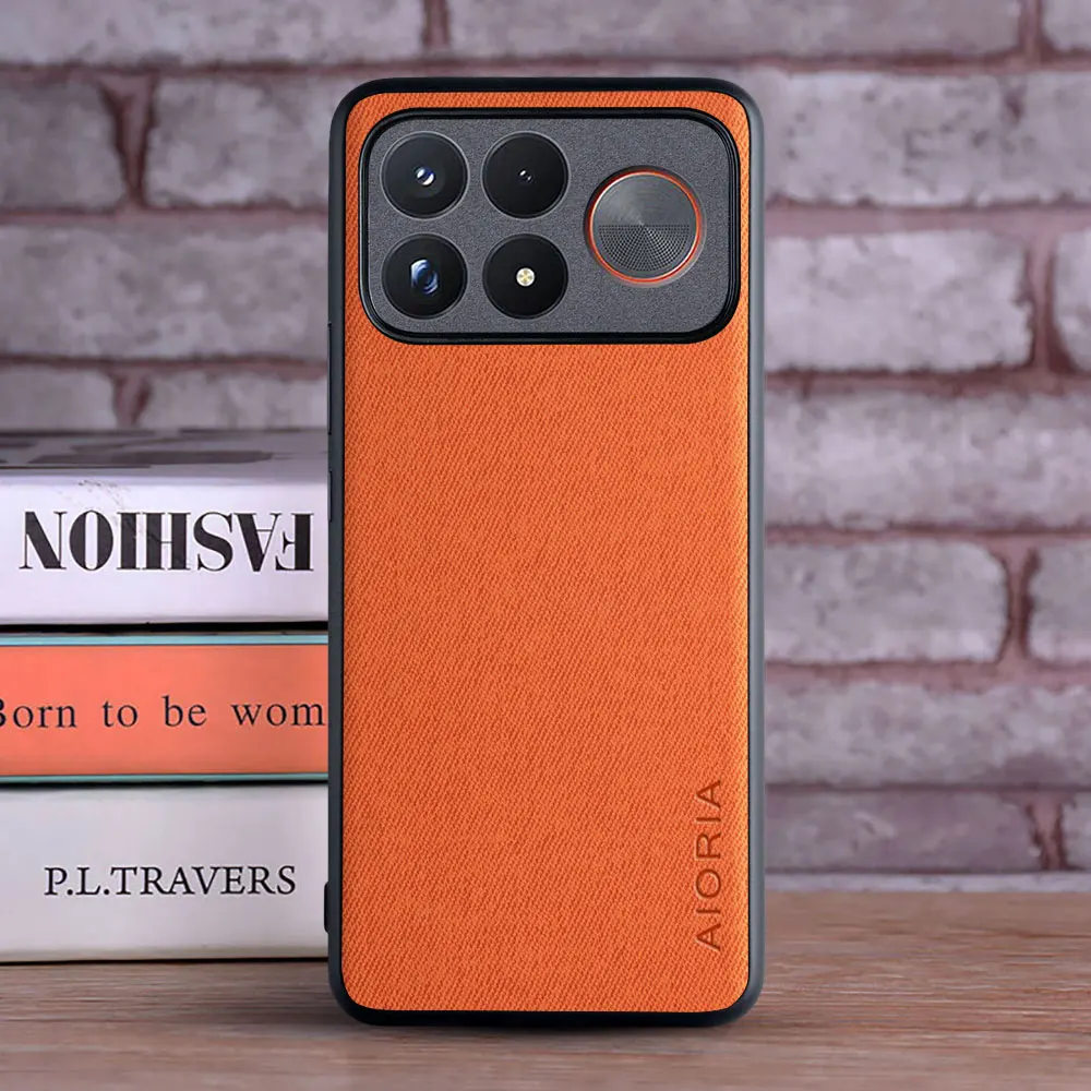 Ultra Leather Fashion Soft TPU Master Hard Textile Phone Case Cover