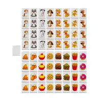 Travel Mahjong Sets Block Puzzle Mahjong Set National Flag Mah Jong 64 Tiles Building Blocks Portable Mahjong Tiles Party Games 1