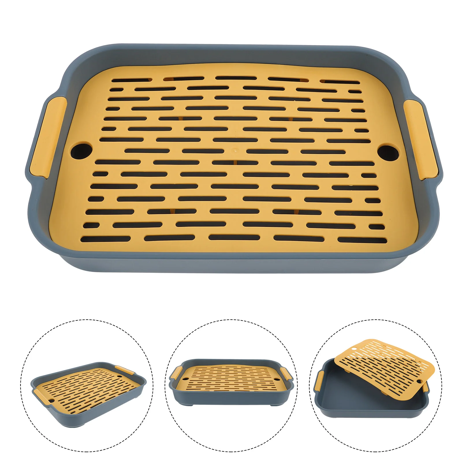 

Rabbit Litter Box Rectangular Hamster Toilet Bunny Litter Box Rabbit Training Potty