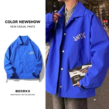 

Workwear Jacket Men's Spring2022New Trendy Shirt Coat Men 'S Clothing Spring And Autumn Fashion Brand Polo Collar Jacket