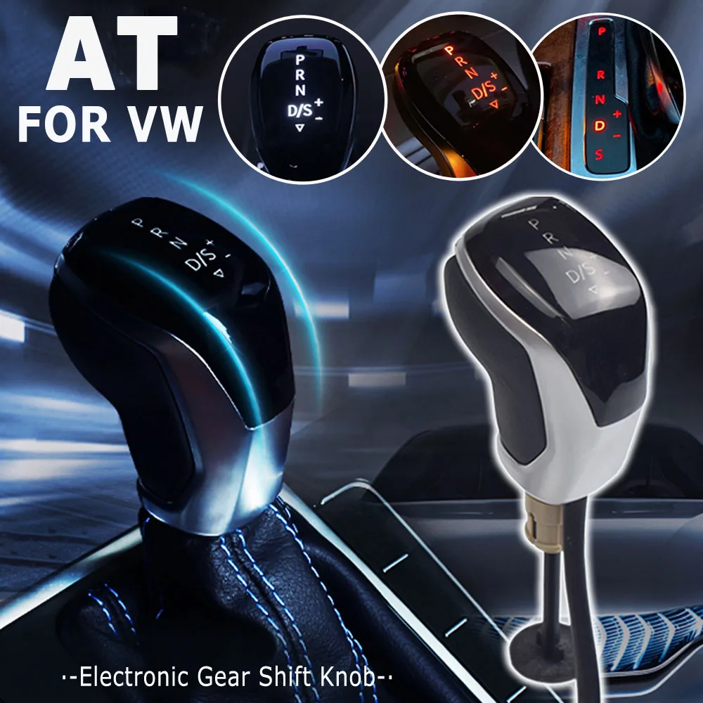 LED Electronic Shift Hand For VW golf 7 passat B8 tiguan MK2 CC Scirocco Octavia Kodiaq superb jetta MK5 MK6 seat ibiza leon gear shift knob gear stick knob