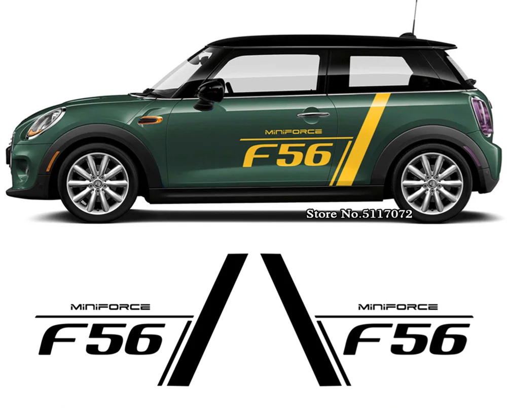 2pcs-Car-Styling-Graphics-Decoration-Decals-Door-Side-Racing-Stripe ...