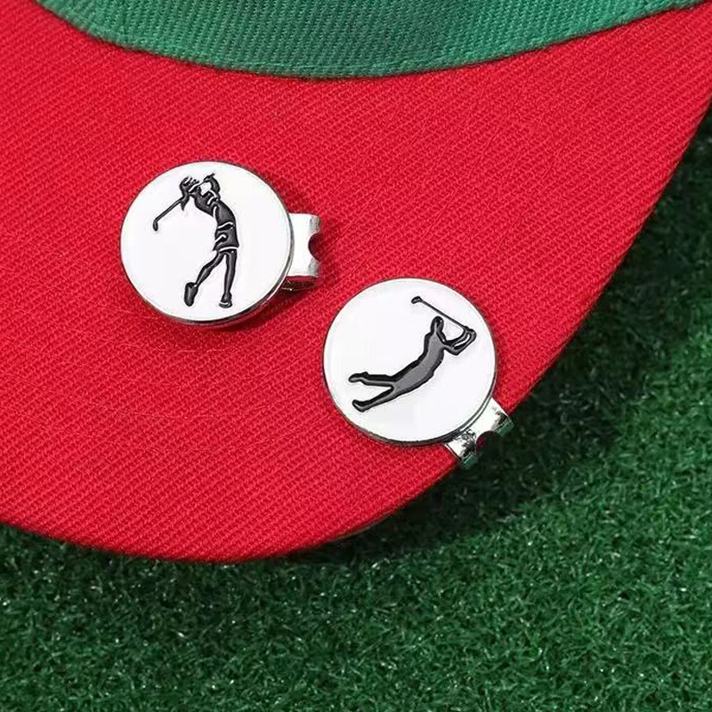 Fun Magnetic Golf Ball Marker Hat Clip-Detachable Metal Golf Cap Clip Accessory,Personalized Ball Position Marker for Golfers