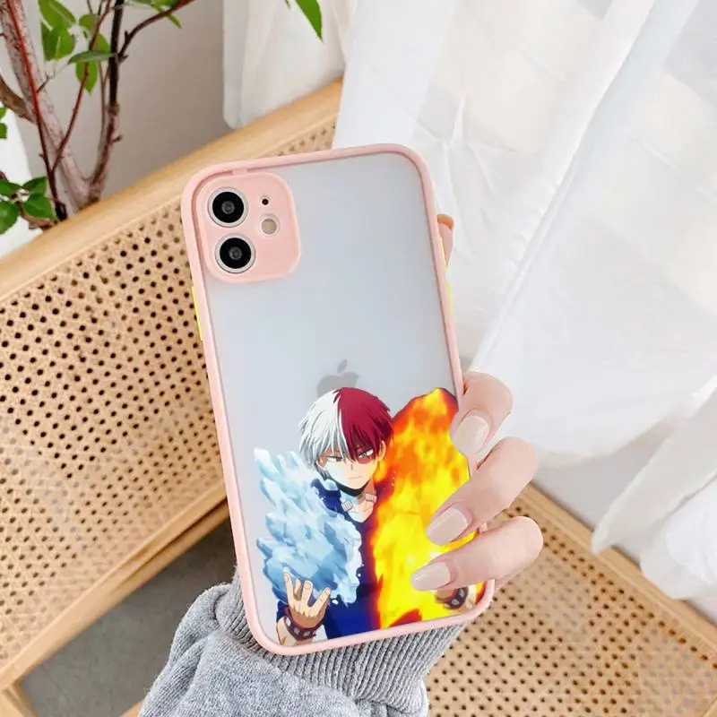TOPLBPCS Casing Ponsel Shoto Todoroki untuk iPhone X XR XS
