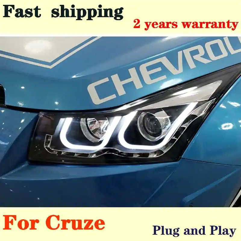 

Head Lamp for Chevrolet Cruze LED Headlight 2009-2014 Headlights Cruze DRL Turn Signal High Beam Angel Eye Projector Lens