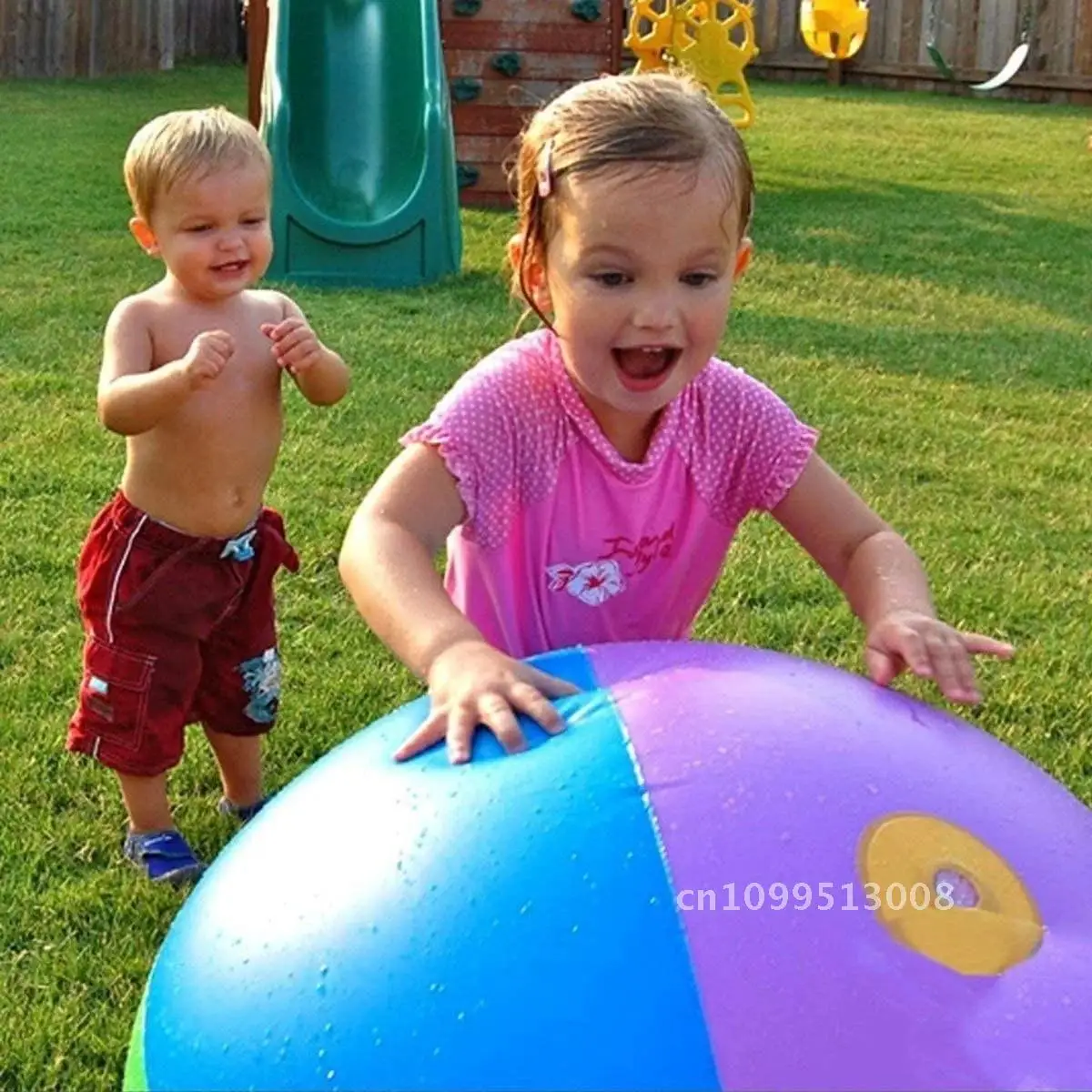 Funny Spray Inflatable Water Ball Kids Water Sprinkler Ball Summer Outdoor Playing Lawn Pool Beach Swimming Toys The Balls