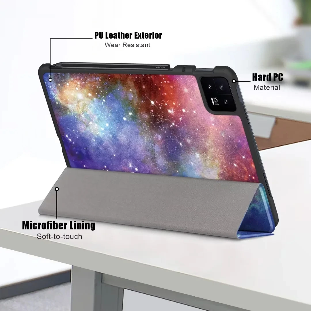 Premium Folding PU Leather Smart Tablet Case - Elegant & Durable