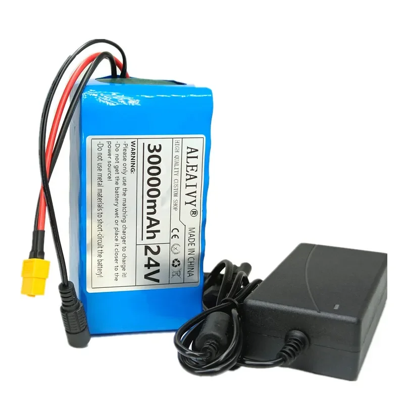 

Powerful 24V Battery Pack for Electric Bicycle/Moped - 30Ah 7S3P 18650 Lithium Ion Battery 30000mAh with BMS and 2A Charger