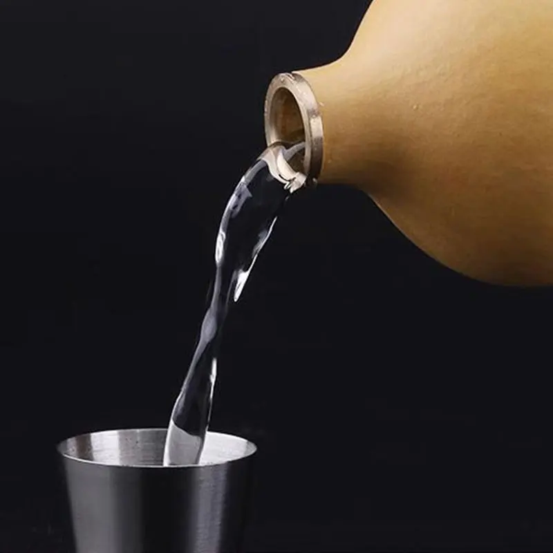 Black Myth Ukong kalebas container waterfles, waterfles vullen met water of alcohol, dagelijks drinkgebruik, draagbare natuurlijke fles kalebas (klein (14-16 cm 500-600 ml 300 G