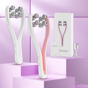 뷰티 페이스 마사지 롤러, Y 모양, 얼굴 리프팅 장치, V 얼굴 이중 턱 제거, 얼굴 관리 모양 벨트, 스킨 케어 마사지 도구