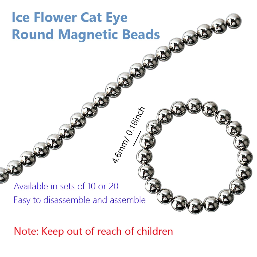 10/20Pcs Round Magnetic Beads For Nail Art Water Ripple Cat Eye Gel Polish Icy Flower Carving-Magnetic Effect Nail Art Supplies magnetic nail art tools cat eye nail tool magnetic nail tools