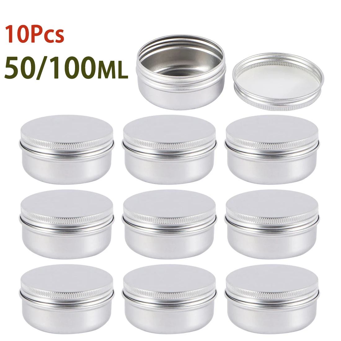 Lot De 10 Pots En Aluminium 30 Ml - Couvercle à Vis, Joint étanche, Pour Cosmétiques, Bougies DIY, Rangement