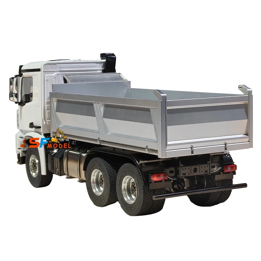 6x6 RC Truck 1/14 Hydraulic Remote Control Dump Truck Metal Model Toy with Light Sound System Boys Remote Control Toy 2025 New 6
