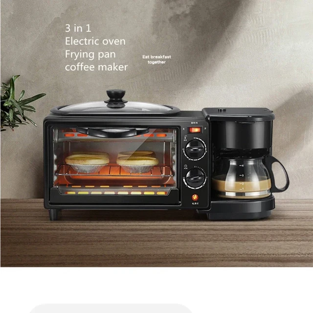 3 in 1 Breakfast Station Multifunctional Toaster Oven Frying and Roasting  Pan Breakfast Station Appliances Suitable for household kitchen appliances