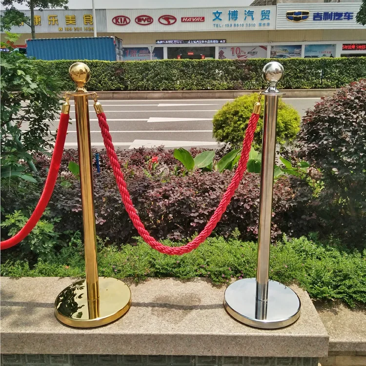 Stainless Steel Concierge Pole Lanyard Welcome Column One Meter Fence Cordon Activity Queuing Railing Isolation Column
