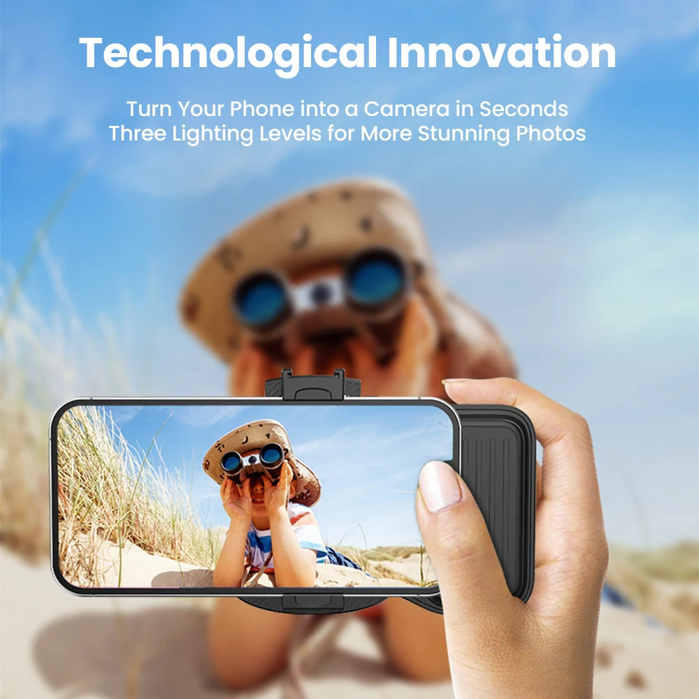 Wireless Bluetooth Stabilizer with Selfie Controller & Fill Light