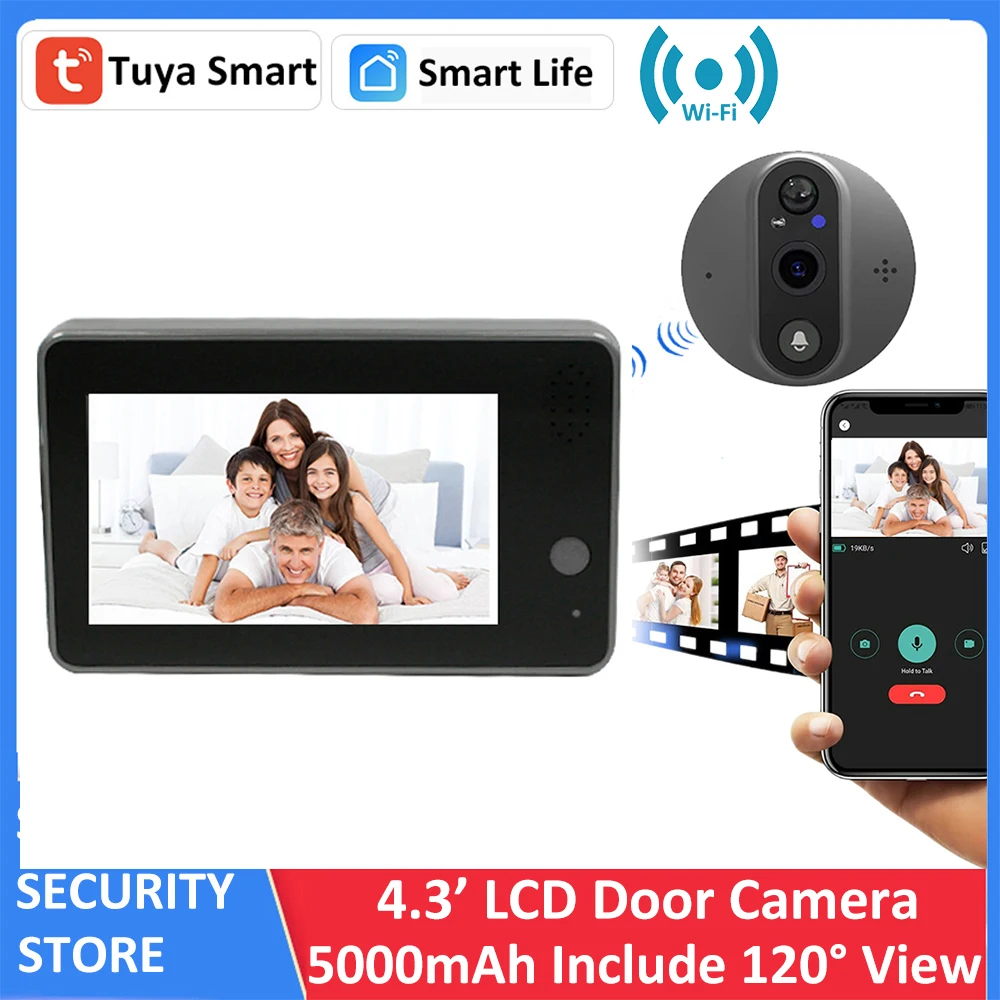 Mirilla puerta video portero wifi HD Tuya smart - smart life