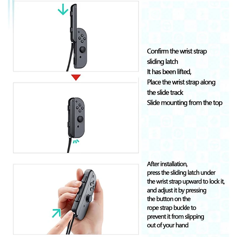 Black Wrist Strap Hand Rope Lanyard for Game Pad Controller